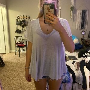 Flowy v neck with long back!